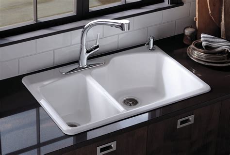 Kohler K 5870 2 0 Wheatland Self Rimming Offset Double Basin Sink With