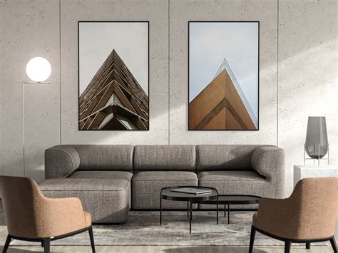 Living Room With A Modern Poster Mockup Psd Mockup Hunt