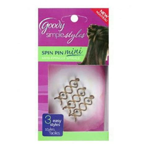 Goody Simple Styles Mini Spin Hair Pin Assorted Colors 3 Count 1940931