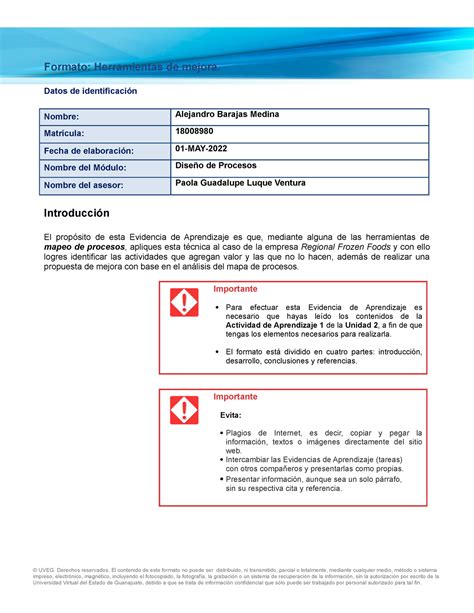 Barajas Alejandro DIP EA4 Formato Herramientas De Mejora Datos De