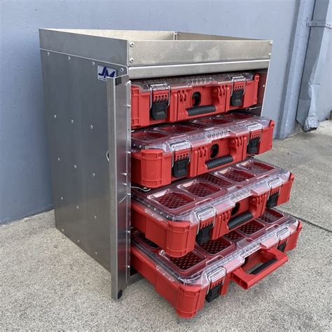 Parts Organizer Tower Fits 4 Milwaukee Pack Out Bins Sku 030007