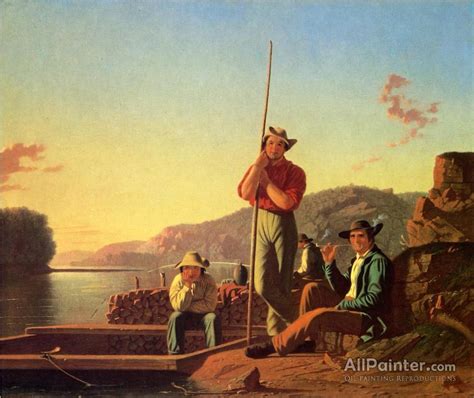 George Caleb Bingham The Wood Boat Oil Painting Reproductions For Sale Allpainter Online Gallery