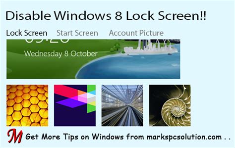 How To Disable Windows 8 Lock Screen Marks Pc Solution