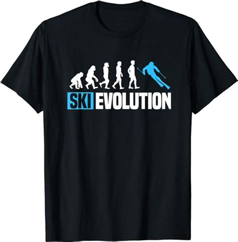 Ski Evolution Skiing Ski Holiday Winter Sport T Shirt Uk