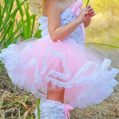 2018 Baby Tutu Skirt Tulle Fluffy Skirts For Girl With Satin Lace