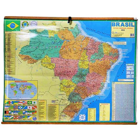 Mapa Brasil Pol Tico Rodovi Rio Regional Telado X Glomapas 16646 Hot