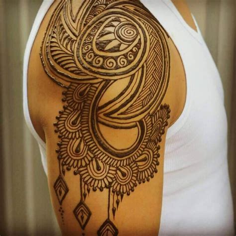 Simple Shoulder Henna Tattoo Designs For Men Best Tattoo Ideas
