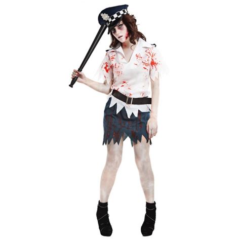 Cohete y mujer zombie suerte en el game. Disfraz Policía Zombie mujer | Disfraces Halloween en 24h