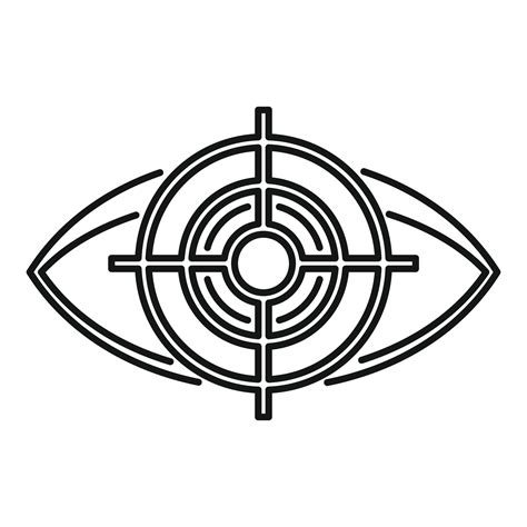 Target eye examination icon, outline style 14627944 Vector Art at Vecteezy
