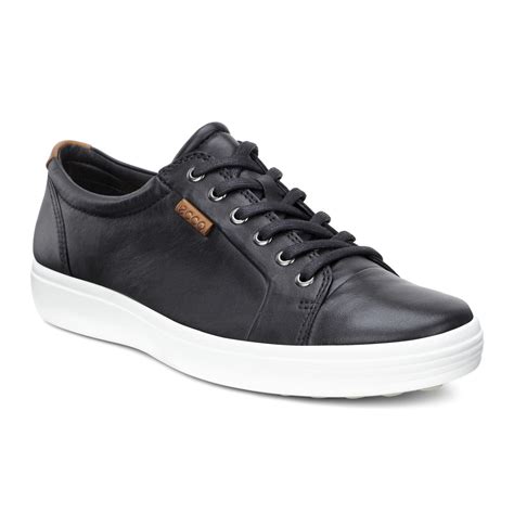 Ecco Mens Soft 7 Sneaker Black Lauries Shoes