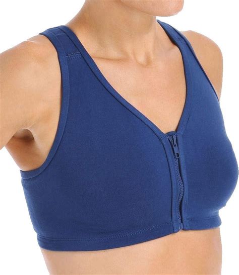 Valmont Zip Front Sports Bra Style 1611a 52ddd Navy At Amazon Womens Clothing Store