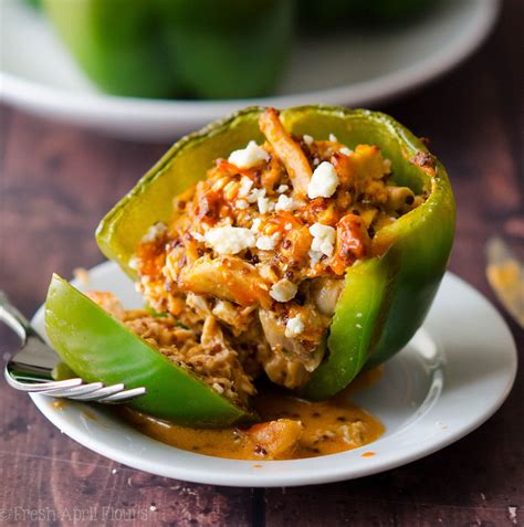 Make Ahead Meal Buffalo Chicken Stuffed Peppers