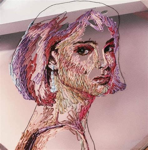 Pin by Edit Haran on Embroidery Portrait | Portrait embroidery, Japanese embroidery, Embroidery art