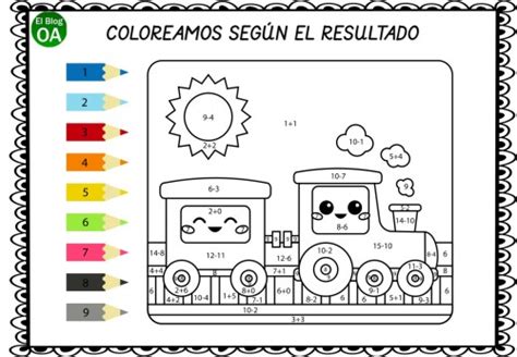 Sumas Y Restas Cuaderno Para Colorear Según El Resultado Orientacion