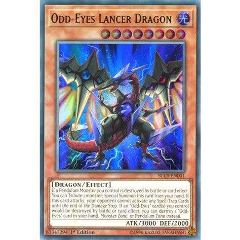 Buy Yugioh Bllr En001 1st Ed Odd Eyes Lancer Dragon Ultra Rare Card Battle Of Legend