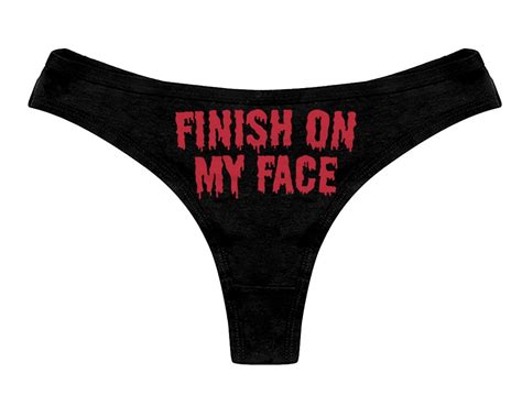 Finish On My Face Panties Funny Sexy Slutty Bachelorette Party Bridal