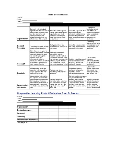 46 Editable Rubric Templates Word Format Template Lab In Grading Images
