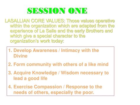 Ppt Theme A Lasallian Vision Of Value Education Powerpoint