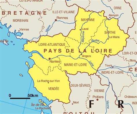 Indre Et Loire Carte De France Archives Voyages Cartes