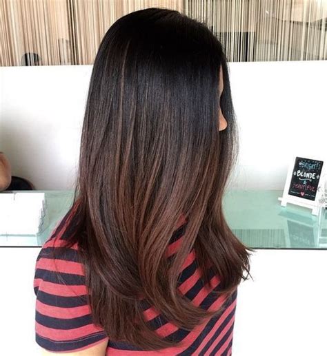 Chocolate brown hair with caramel blonde balayage. 40 Vivid Ideas for Black Ombre Hair