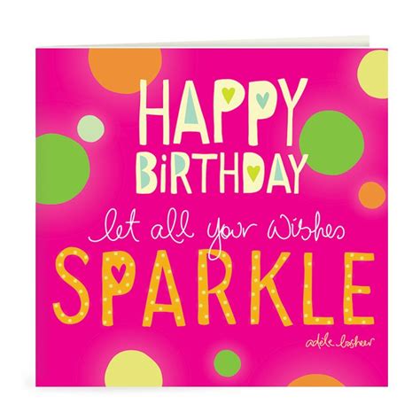 Happy Birthday Wishes Sparkle Greeting Card - Intrinsic