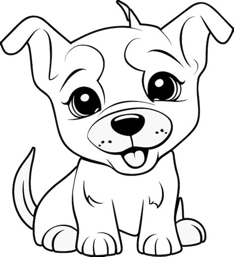 Premium Vector Dog Coloring Pages