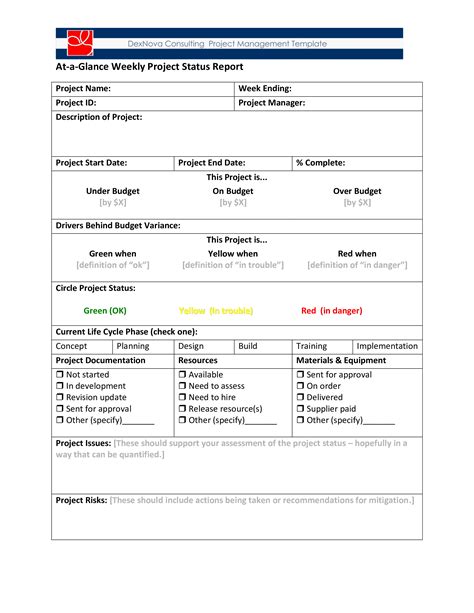 Free Weekly Status Report Template Web Weekly Report Templates Word