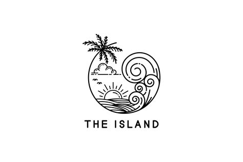 Tropical Island Graphic By Sabavector · Creative Fabrica