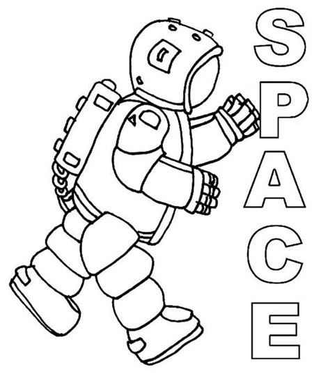 An astronaut is a person who has been in space. An Astronaut in Complete Spacesuit Coloring Page: An ...