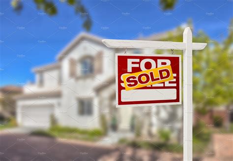 Sold Home For Sale Sign And New House High Quality Business Images