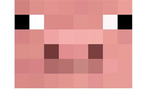 Pig Face Minecraft 3d