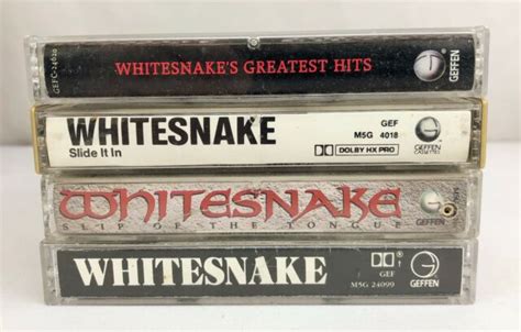 Lot Of 4 Whitesnake Cassette Tapes ~ Greatest Hits Slide It In Self
