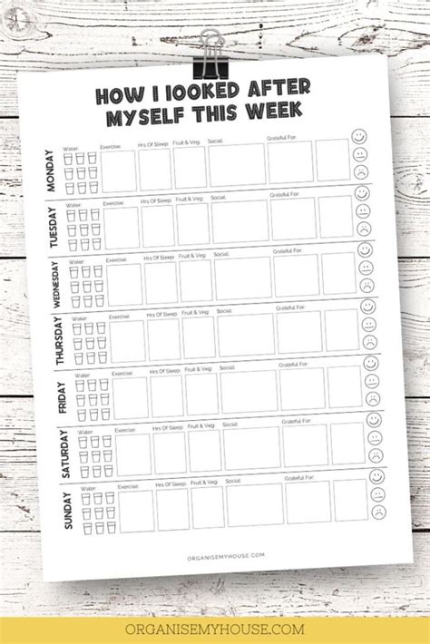 Free Printable Self Care Planner Look After Yourself Well