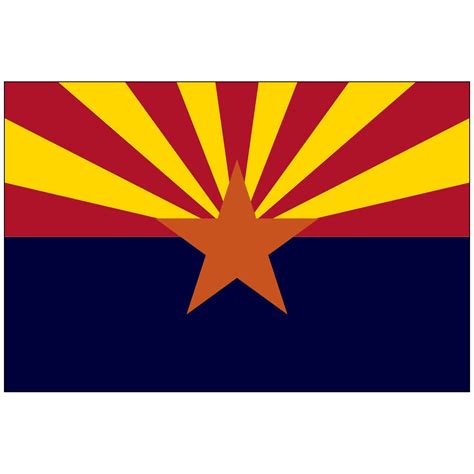 Arizona State Flag Flagpole Man
