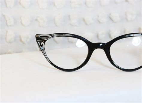 50s Cat Eye Glasses 1950s Womens Eyeglasses Black By Diaeyewear
