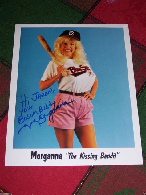 Signed Autograph X Photo Morganna Boobs Baseball Playboy The Kissing