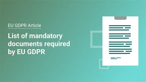 GDPR Documentation Requirements Policies And Procedures
