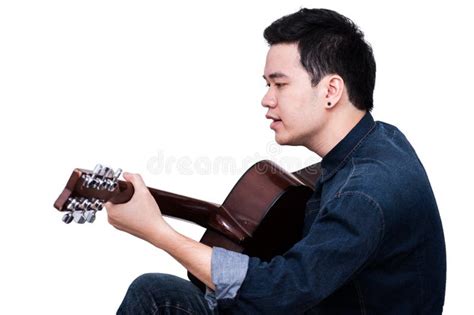 Acoustic Guitarist 2 Stock Photo Image Of Isolated Stripe 2533078
