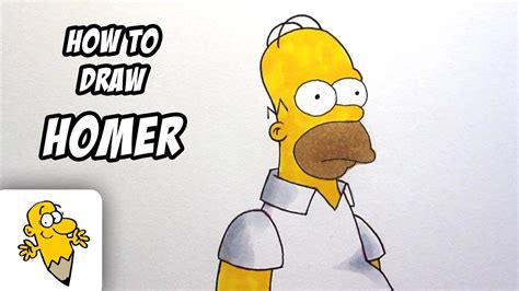 How To Draw Homer Simpson The Simpsons Drawing Tutorial Youtube