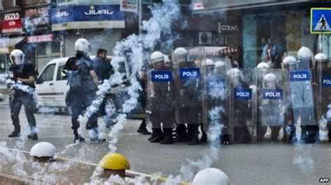 Turkish Police Tear Gas Protesters In Ankara Bbc News
