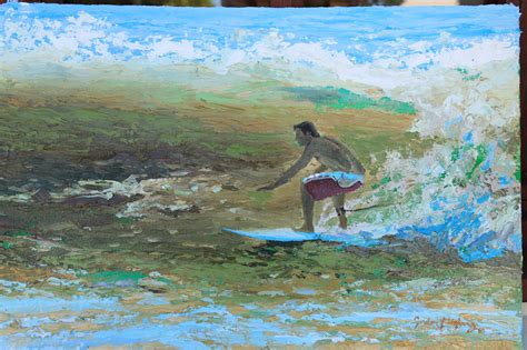 Surf Painting Gordon Frickers Marine Art