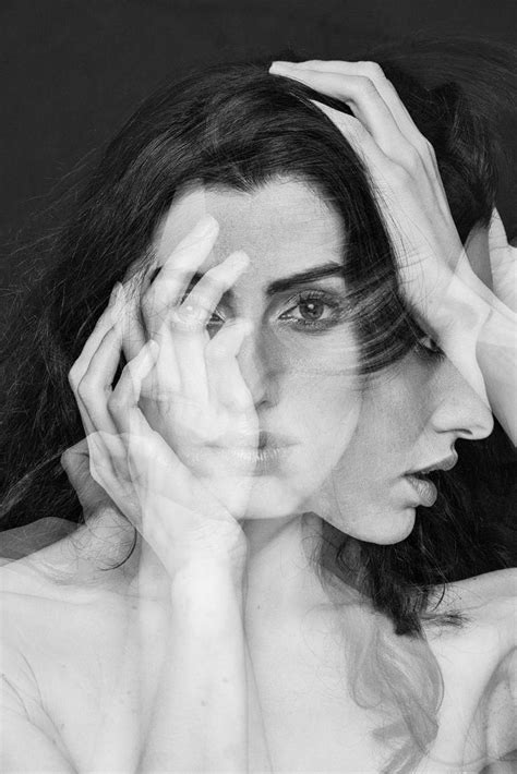 Double Exposure Black And White Female Portrait Limited Edition Of