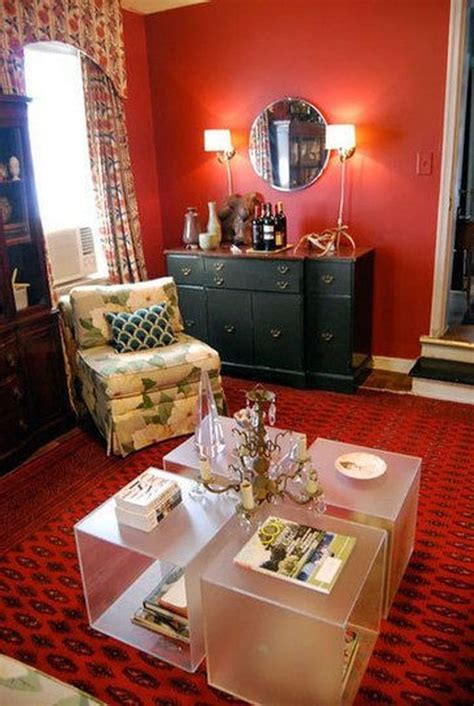 42 Sweet Living Room Decor Ideas With Red Color For Valentines Day