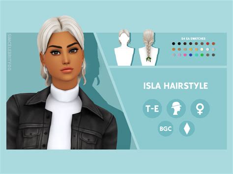 Isla Gianna And Kelcy Hairstyles Maxis Match — Simcelebrity00