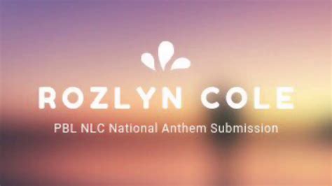 Rozlyn Cole National Anthem Youtube