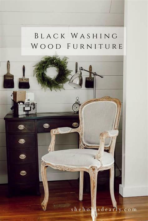 Watch the video explanation about color washing over wood tutorial online, article, story, explanation, suggestion, youtube. Black Washing Wood Furniture - She Holds Dearly in 2020 ...