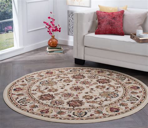 Bliss Rugs Charlene Traditional Indoor Round Area Rug