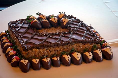 Simple And Classy German Chocolate Grooms Cake With Yummy Tuxedo