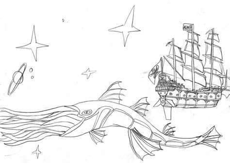 Wip Kraken And Space Galleon By Edward Smee On Deviantart