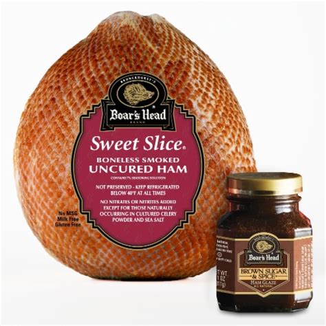 Boar S Head Sweet Slice Boneless Smoked Uncured Ham Glaze Gift Box
